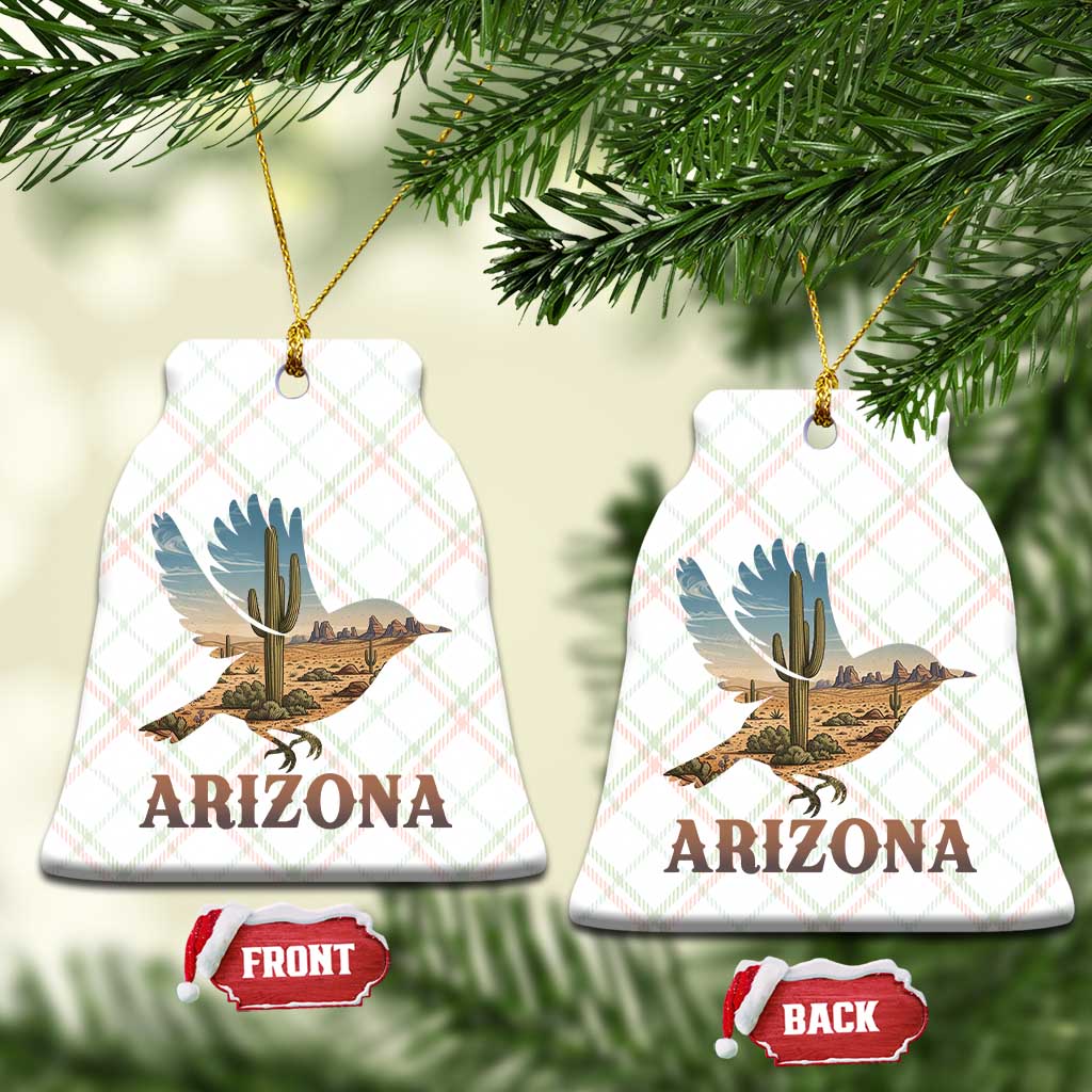 Arizona Desert Wren Bird Ceramic Ornament Cactus Landscape Rustic Western