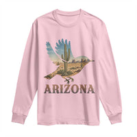 Arizona Desert Wren Bird Long Sleeve Shirt Cactus Landscape Rustic Western