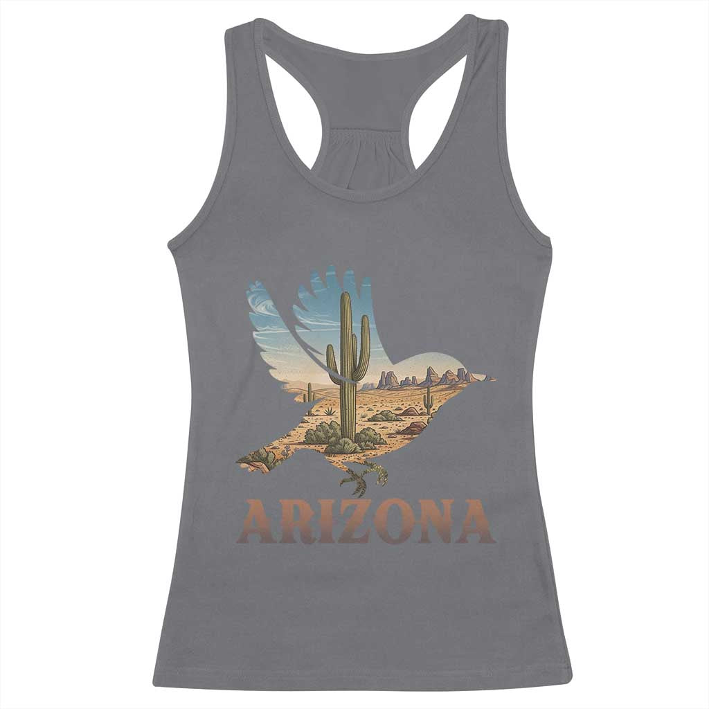 Arizona Desert Wren Bird Racerback Tank Top Cactus Landscape Rustic Western