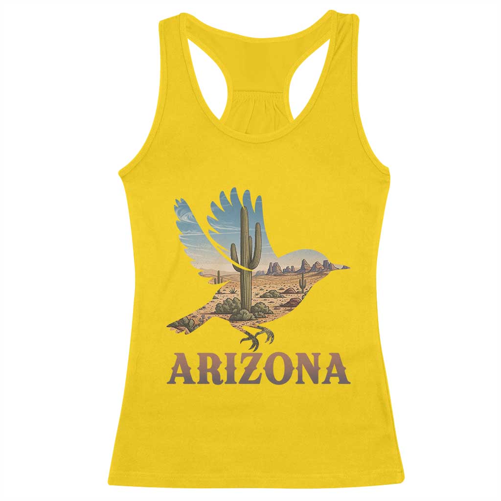Arizona Desert Wren Bird Racerback Tank Top Cactus Landscape Rustic Western