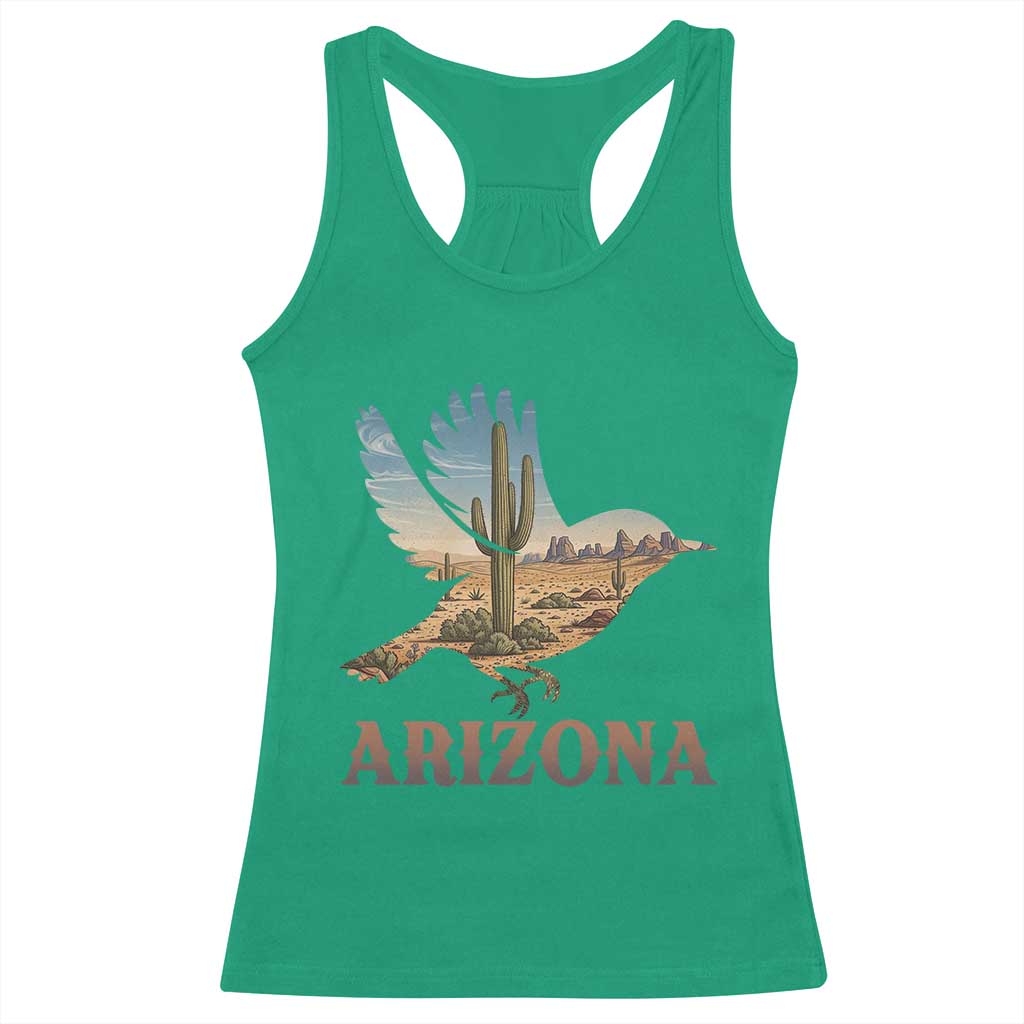 Arizona Desert Wren Bird Racerback Tank Top Cactus Landscape Rustic Western