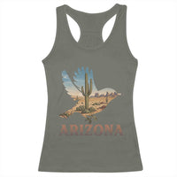 Arizona Desert Wren Bird Racerback Tank Top Cactus Landscape Rustic Western
