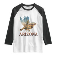Arizona Desert Wren Bird Raglan Shirt Cactus Landscape Rustic Western
