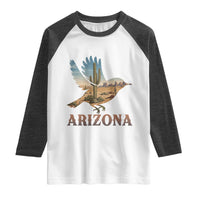 Arizona Desert Wren Bird Raglan Shirt Cactus Landscape Rustic Western