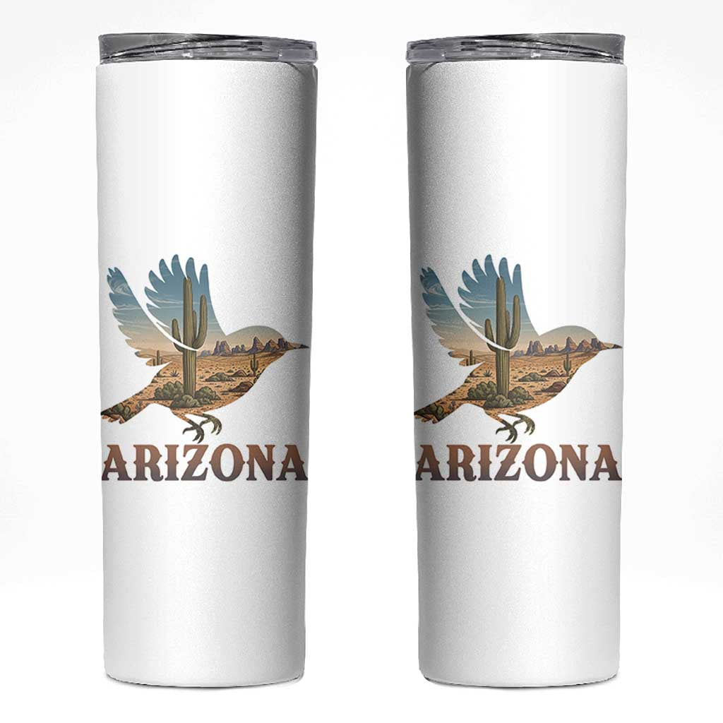 Arizona Desert Wren Bird Skinny Tumbler Cactus Landscape Rustic Western