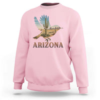 Arizona Desert Wren Bird Sweatshirt Cactus Landscape Rustic Western