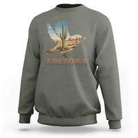 Arizona Desert Wren Bird Sweatshirt Cactus Landscape Rustic Western