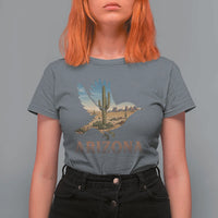 Arizona Desert Wren Bird T Shirt For Women Cactus Landscape Rustic Western