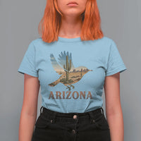 Arizona Desert Wren Bird T Shirt For Women Cactus Landscape Rustic Western