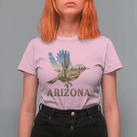 Arizona Desert Wren Bird T Shirt For Women Cactus Landscape Rustic Western