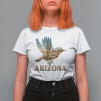 Arizona Desert Wren Bird T Shirt For Women Cactus Landscape Rustic Western