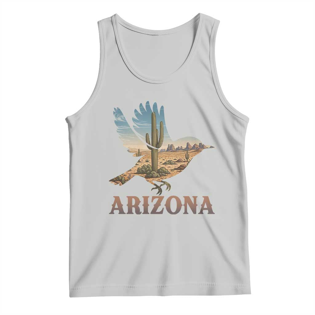 Arizona Desert Wren Bird Tank Top Cactus Landscape Rustic Western