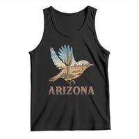 Arizona Desert Wren Bird Tank Top Cactus Landscape Rustic Western