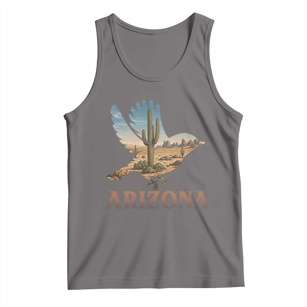 Arizona Desert Wren Bird Tank Top Cactus Landscape Rustic Western