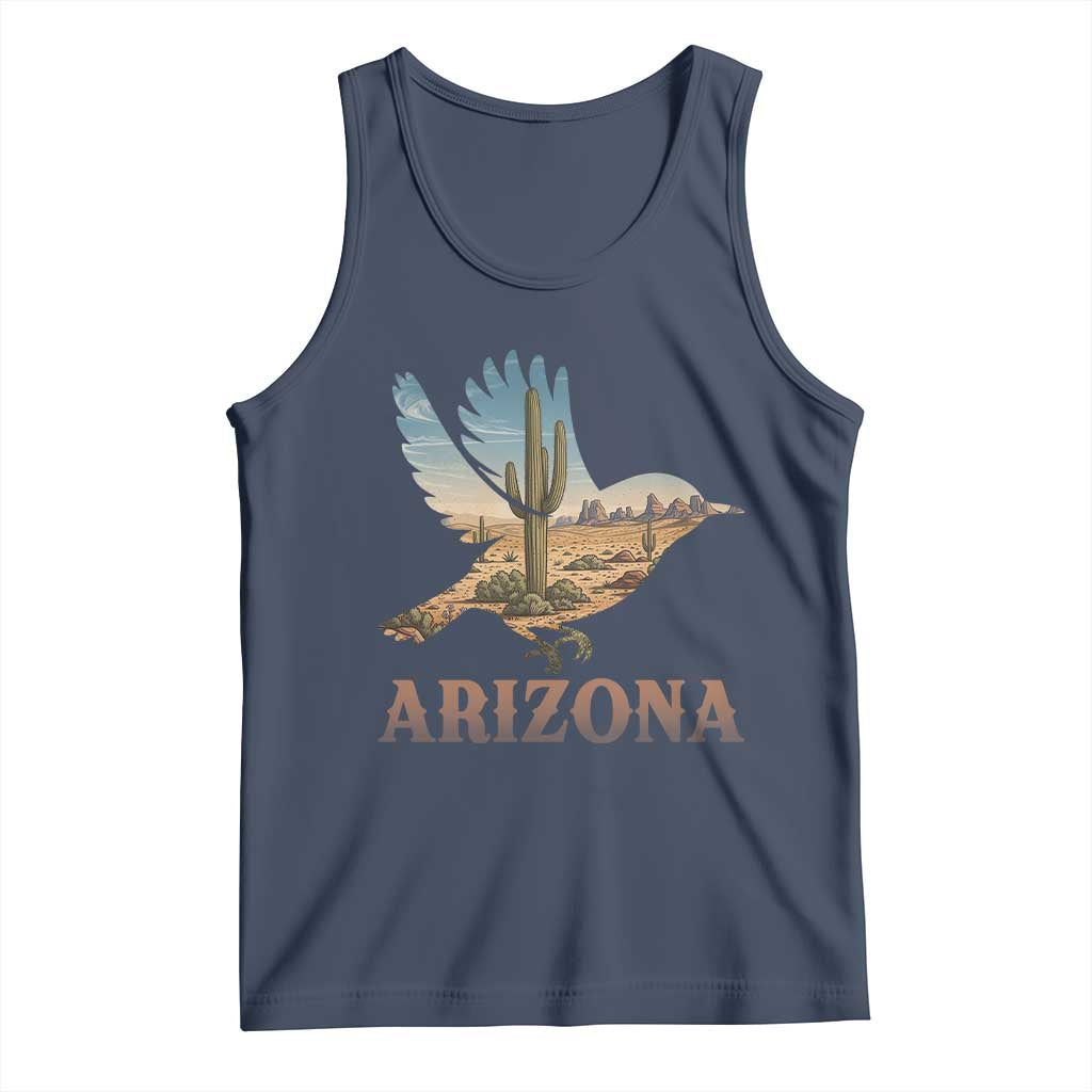 Arizona Desert Wren Bird Tank Top Cactus Landscape Rustic Western