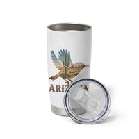 Arizona Desert Wren Bird Tumbler Cup Cactus Landscape Rustic Western