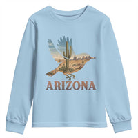 Arizona Desert Wren Bird Youth Sweatshirt Cactus Landscape Rustic Western