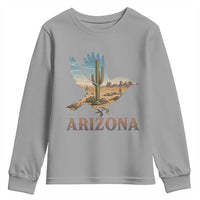 Arizona Desert Wren Bird Youth Sweatshirt Cactus Landscape Rustic Western