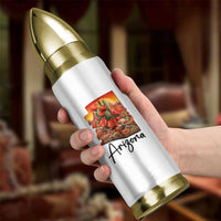 Arizona Map Blooming Cactus Flowers Gift Bullet Tumbler