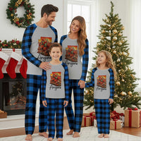 Arizona Map Blooming Cactus Flowers Gift Plaid Pajama Set