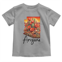 Arizona Map Blooming Cactus Flowers Gift Toddler T Shirt