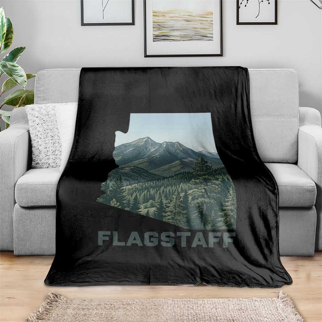 San Francisco Peaks Flagstaff Arizona Throw Blanket Vintage Mountain Landscape Gift