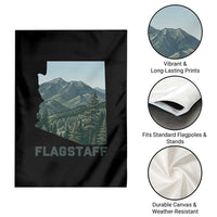 San Francisco Peaks Flagstaff Arizona Garden Flag Vintage Mountain Landscape Gift