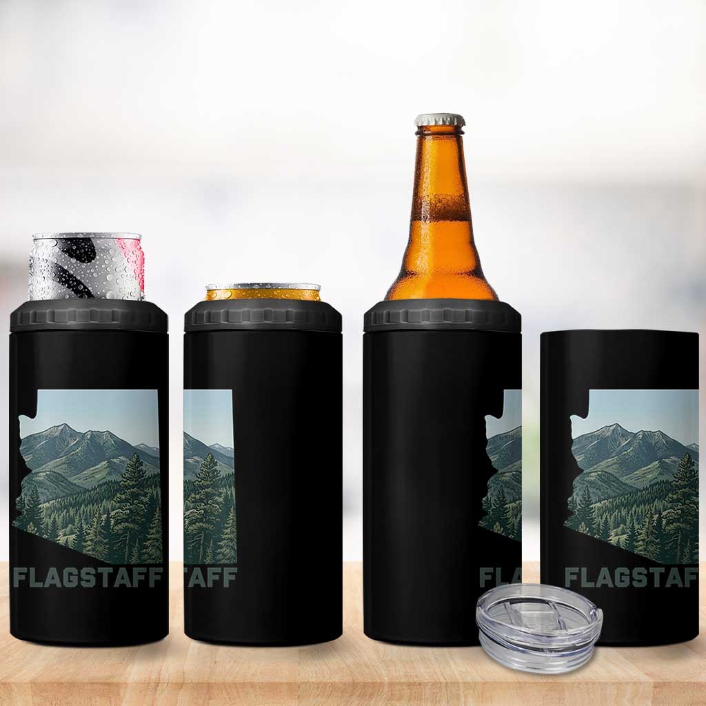 San Francisco Peaks Flagstaff Arizona 4 in 1 Can Cooler Tumbler Vintage Mountain Landscape Gift