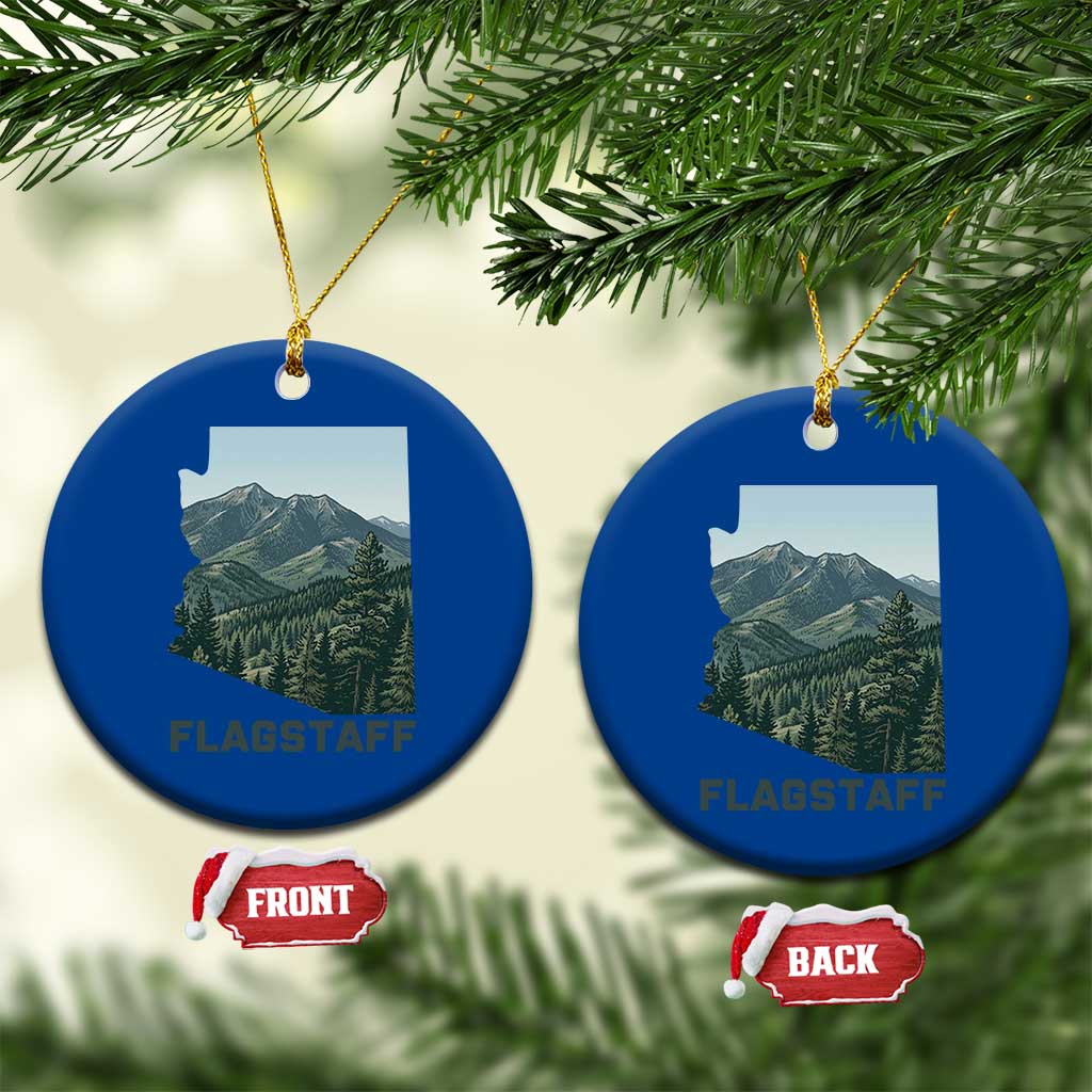 San Francisco Peaks Flagstaff Arizona Ceramic Ornament Vintage Mountain Landscape Gift