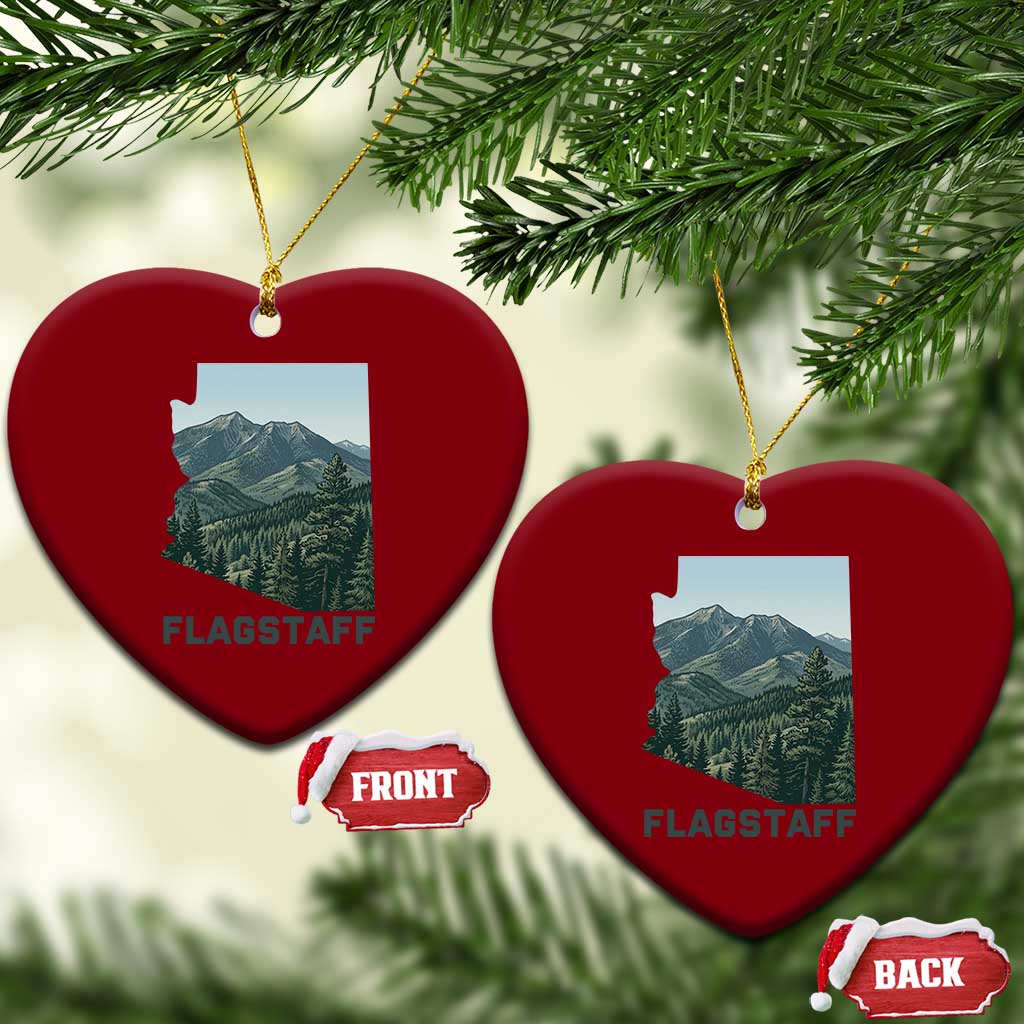 San Francisco Peaks Flagstaff Arizona Ceramic Ornament Vintage Mountain Landscape Gift
