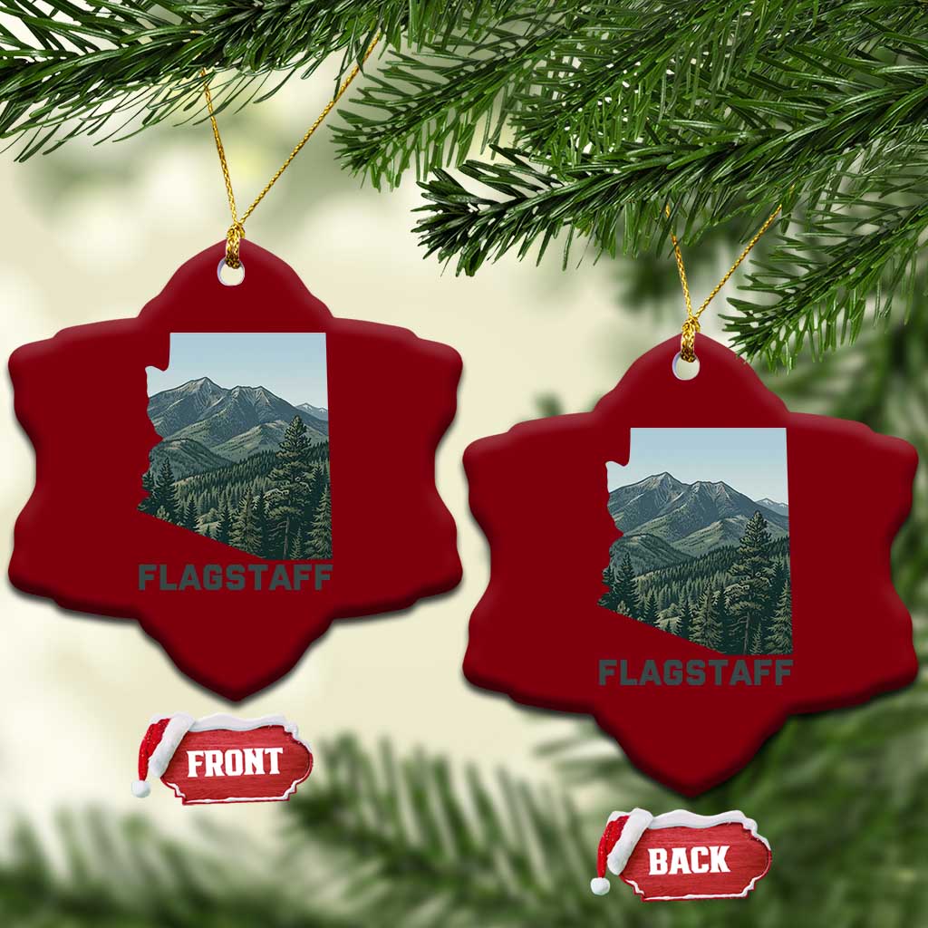 San Francisco Peaks Flagstaff Arizona Ceramic Ornament Vintage Mountain Landscape Gift