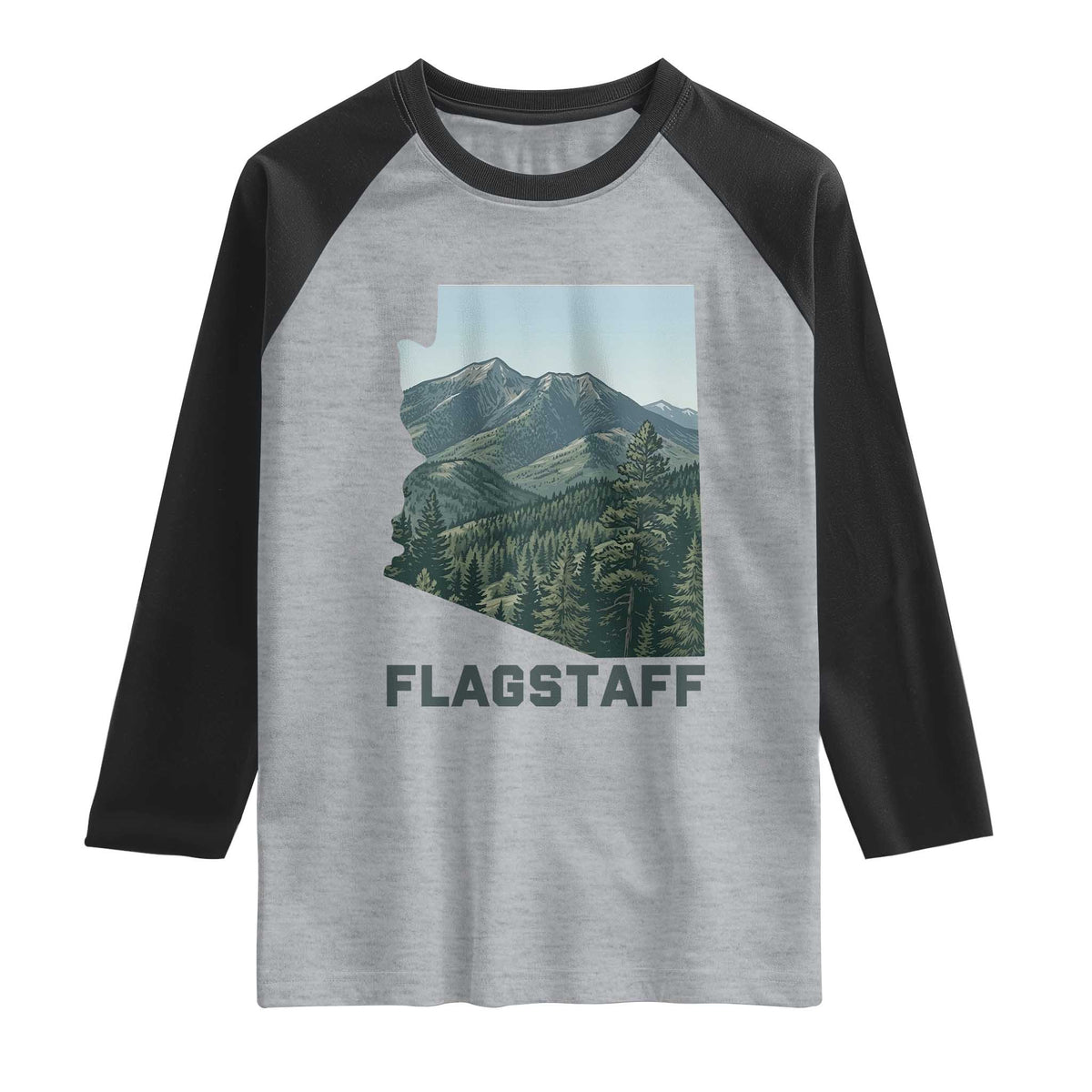San Francisco Peaks Flagstaff Arizona Raglan Shirt Vintage Mountain Landscape Gift