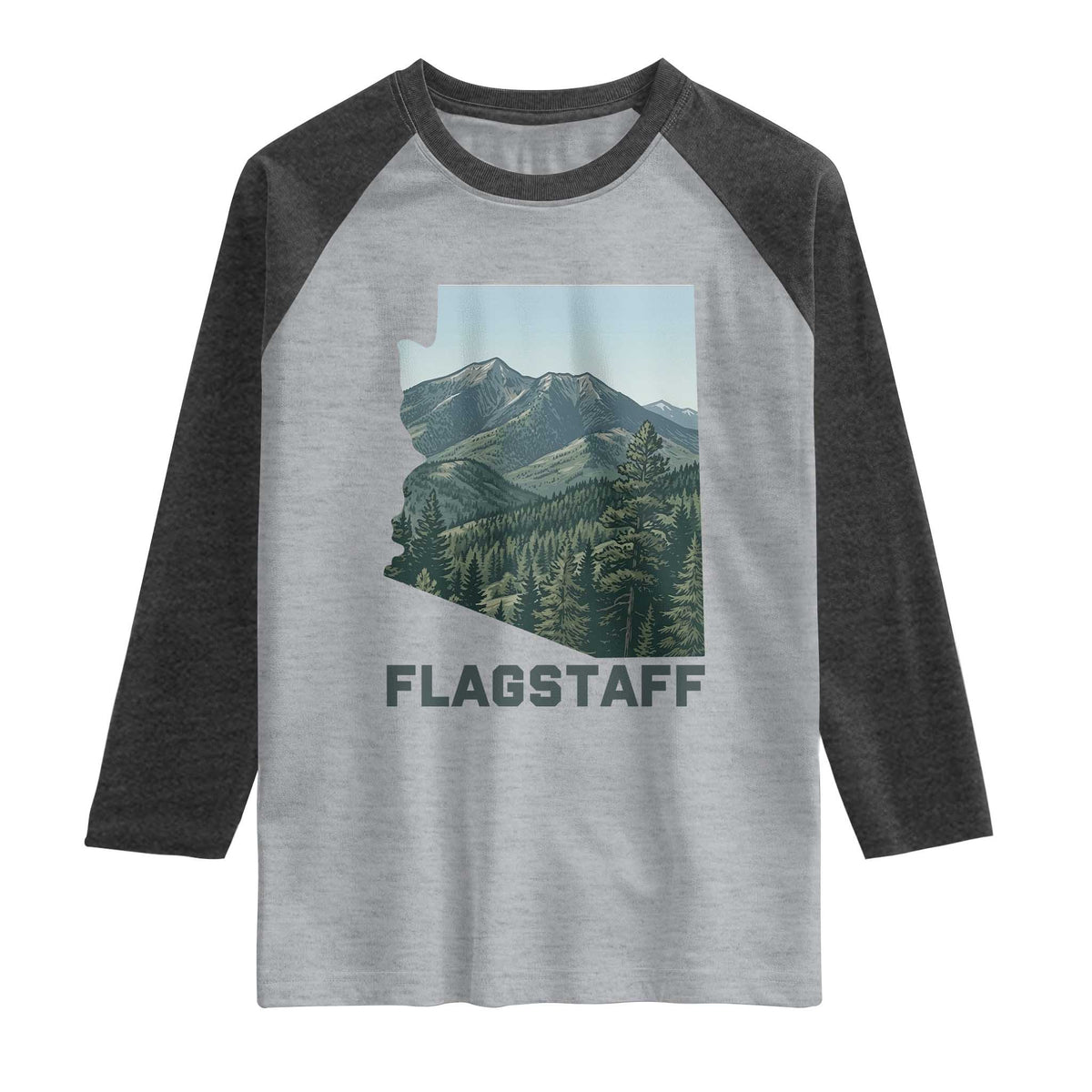 San Francisco Peaks Flagstaff Arizona Raglan Shirt Vintage Mountain Landscape Gift