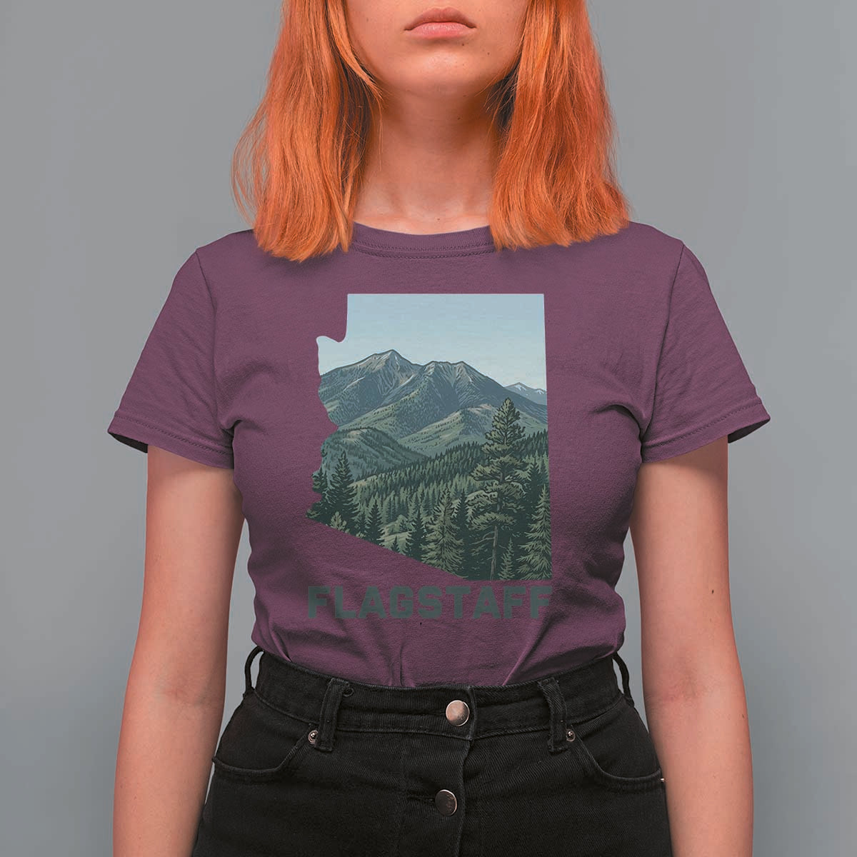 San Francisco Peaks Flagstaff Arizona T Shirt For Women Vintage Mountain Landscape Gift