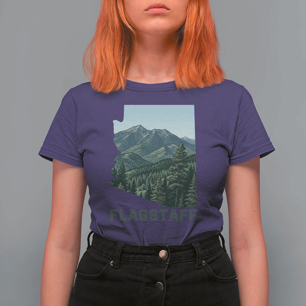 San Francisco Peaks Flagstaff Arizona T Shirt For Women Vintage Mountain Landscape Gift