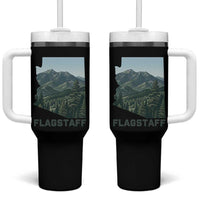 San Francisco Peaks Flagstaff Arizona Tumbler With Handle Vintage Mountain Landscape Gift