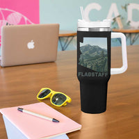 San Francisco Peaks Flagstaff Arizona Tumbler With Handle Vintage Mountain Landscape Gift