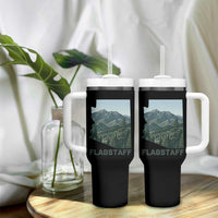 San Francisco Peaks Flagstaff Arizona Tumbler With Handle Vintage Mountain Landscape Gift