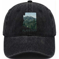 San Francisco Peaks Flagstaff Arizona Washed Cotton Baseball Cap Vintage Mountain Landscape Gift