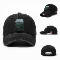 San Francisco Peaks Flagstaff Arizona Washed Cotton Baseball Cap Vintage Mountain Landscape Gift