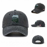 San Francisco Peaks Flagstaff Arizona Washed Cotton Baseball Cap Vintage Mountain Landscape Gift