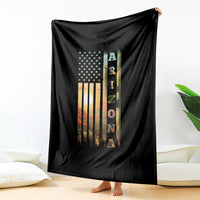Patriotic Arizona State Flag Throw Blanket Southwest Landscape Gift