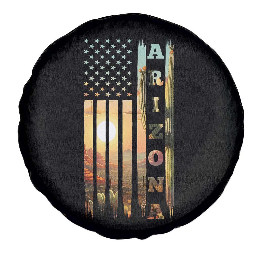 Patriotic Arizona State Flag Spare Tire Cover Southwest Landscape Gift
