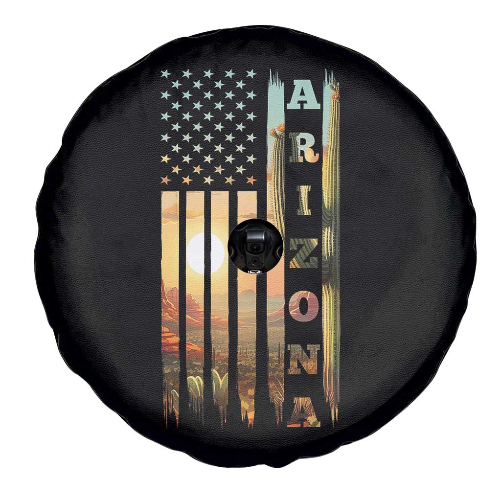 Patriotic Arizona State Flag Spare Tire Cover Southwest Landscape Gift
