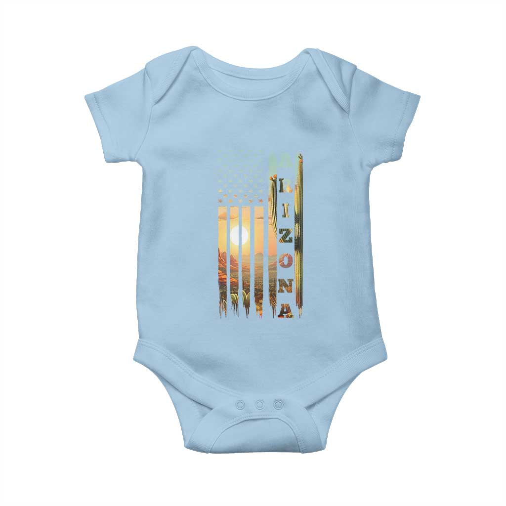 Patriotic Arizona State Flag Baby Onesie Southwest Landscape Gift