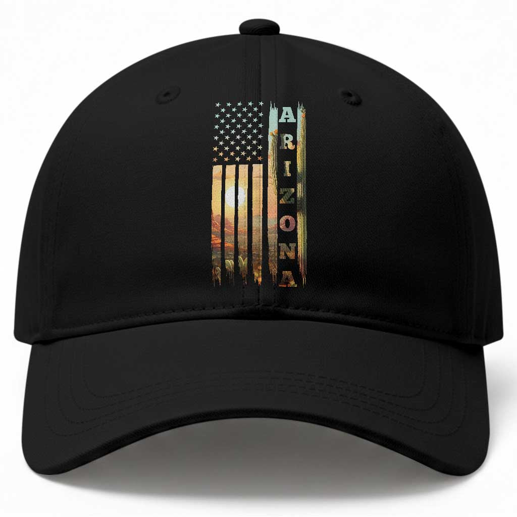Patriotic Arizona State Flag Baseball Cap Southwest Landscape Gift