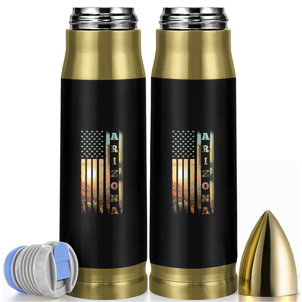 Patriotic Arizona State Flag Bullet Tumbler Southwest Landscape Gift