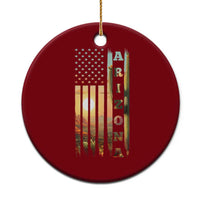Patriotic Arizona State Flag Ceramic Ornament Southwest Landscape Gift