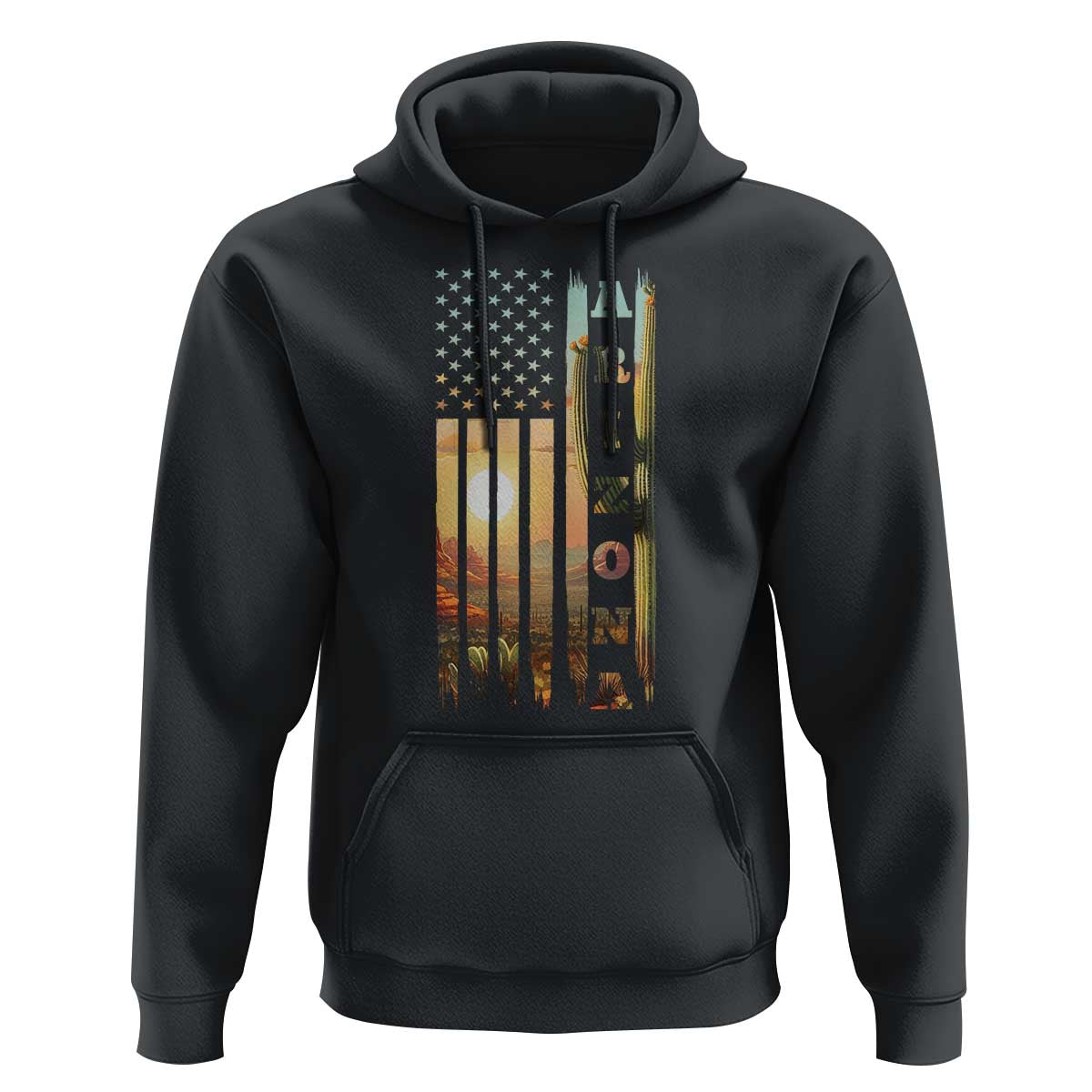 Patriotic Arizona State Flag Hoodie Southwest Landscape Gift