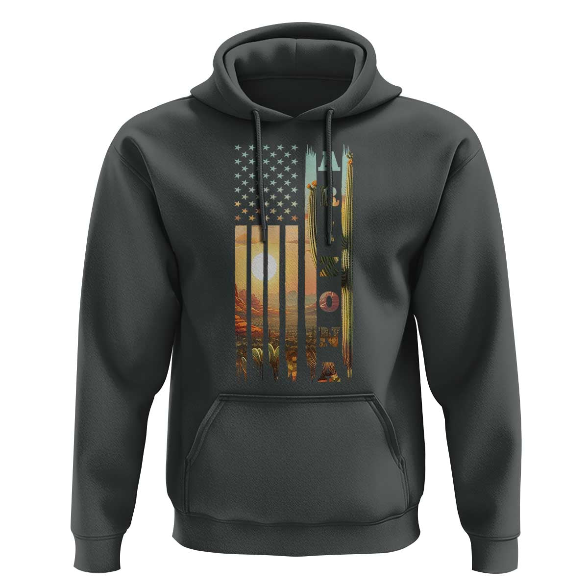 Patriotic Arizona State Flag Hoodie Southwest Landscape Gift